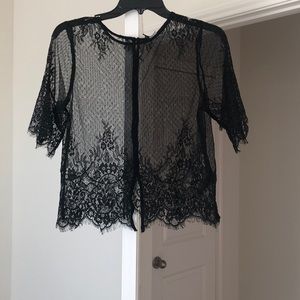 Black see through top